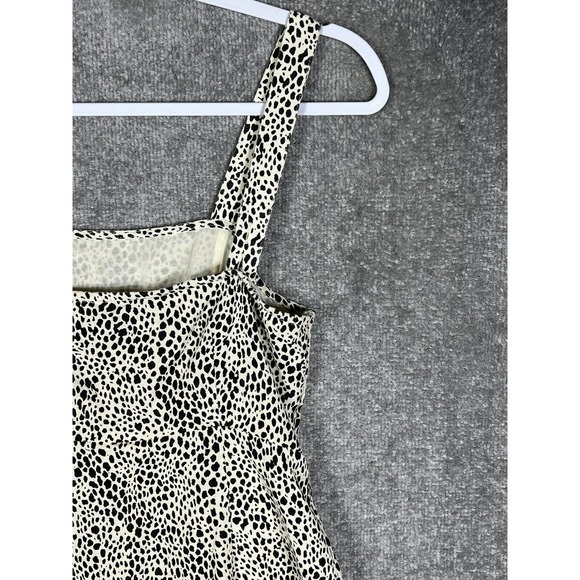 American Eagle Animal Print Linen‎ Cotton Mini Dress Womens Sz Small Square Neck - Picture 9 of 16